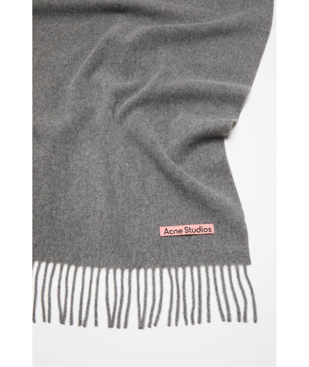 ACNE STUDIOS Серый шарф, фото 3