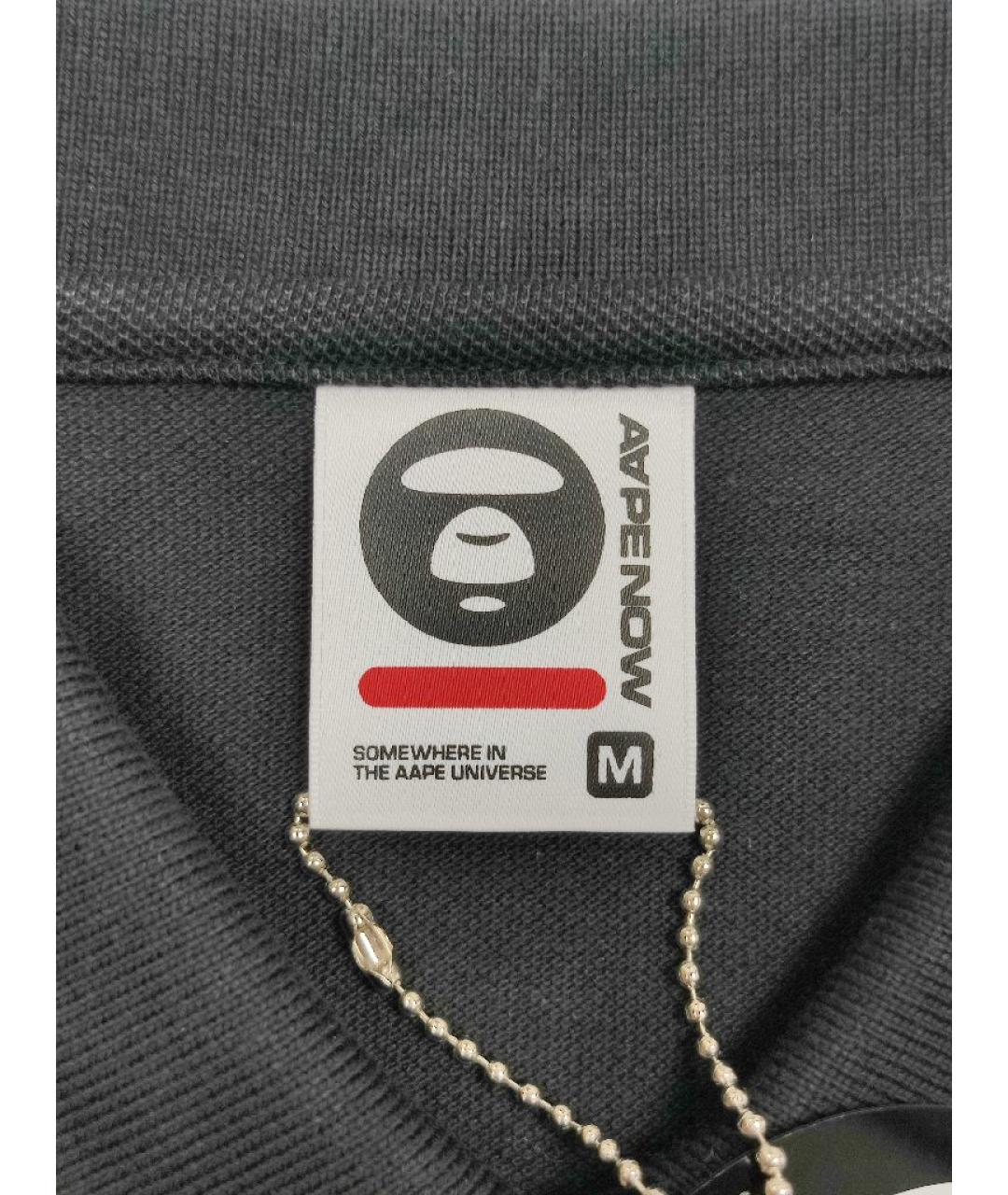 A BATHING APE Черная хлопковая футболка, фото 3
