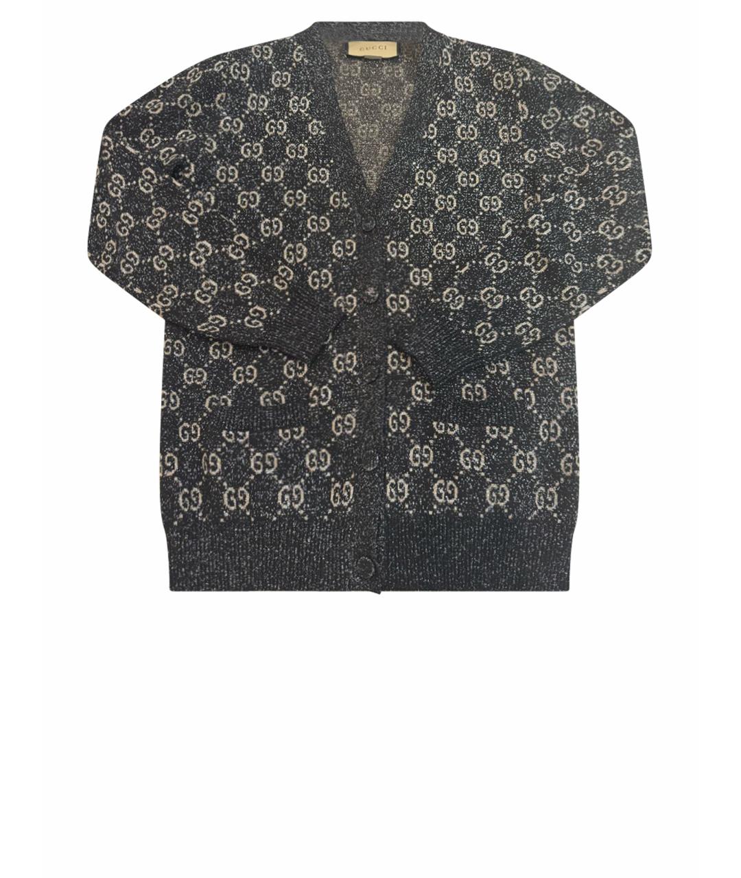 GUCCI Черный вискозный кардиган, фото 1