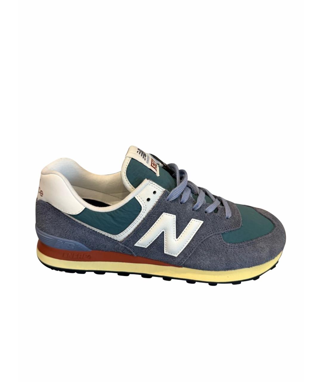NEW BALANCE Синие замшевые низкие кроссовки / кеды, фото 1