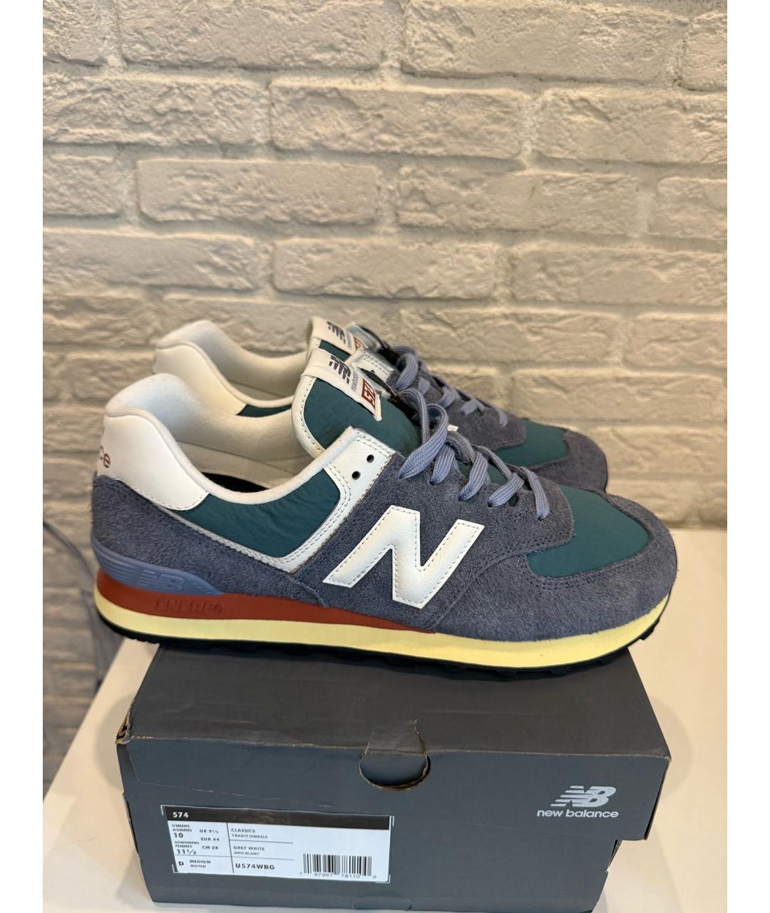 NEW BALANCE Синие замшевые низкие кроссовки / кеды, фото 5