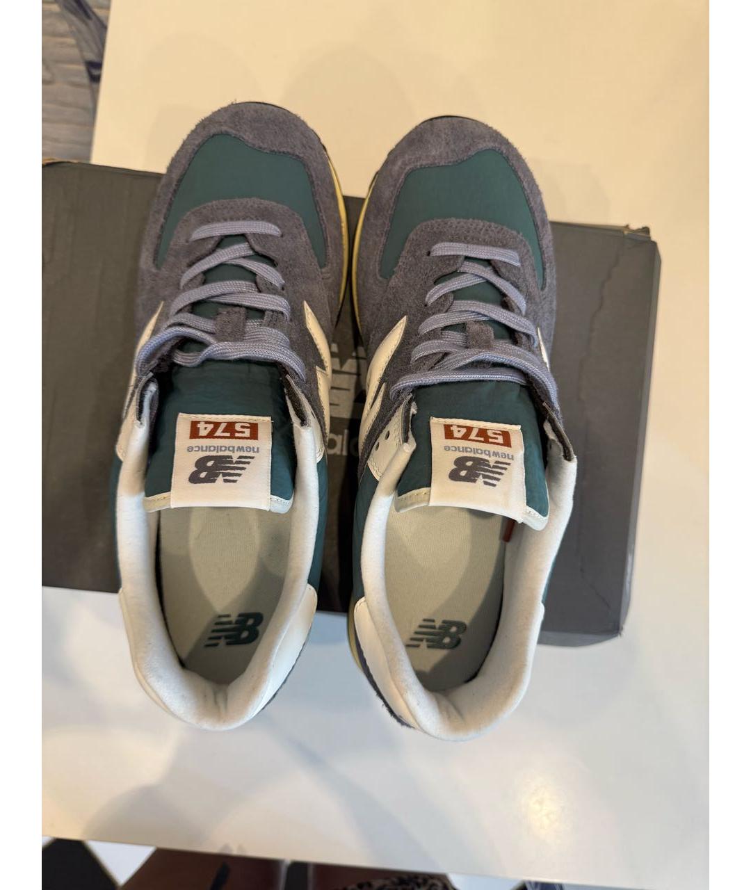 NEW BALANCE Синие замшевые низкие кроссовки / кеды, фото 3