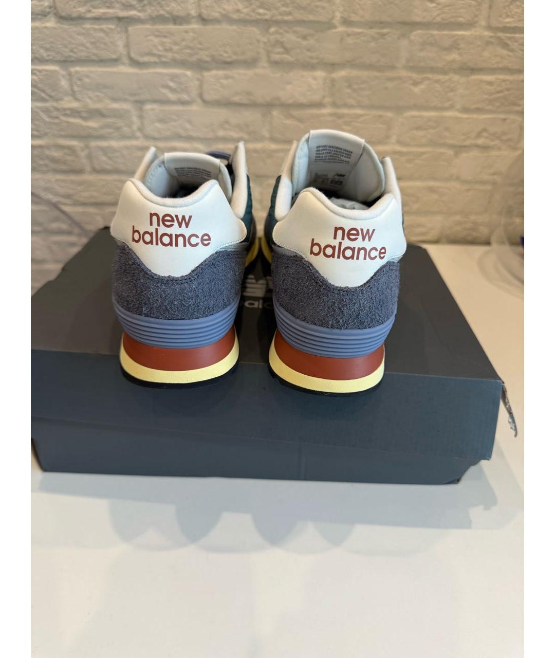 NEW BALANCE Синие замшевые низкие кроссовки / кеды, фото 4