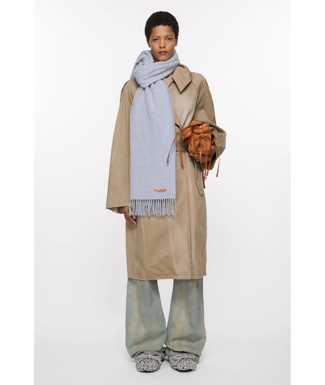 ACNE STUDIOS Голубой шарф, фото 2