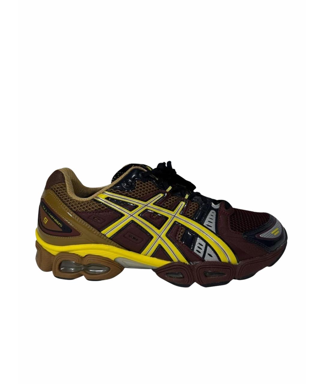 ASICS Бордовые текстильные низкие кроссовки / кеды, фото 1