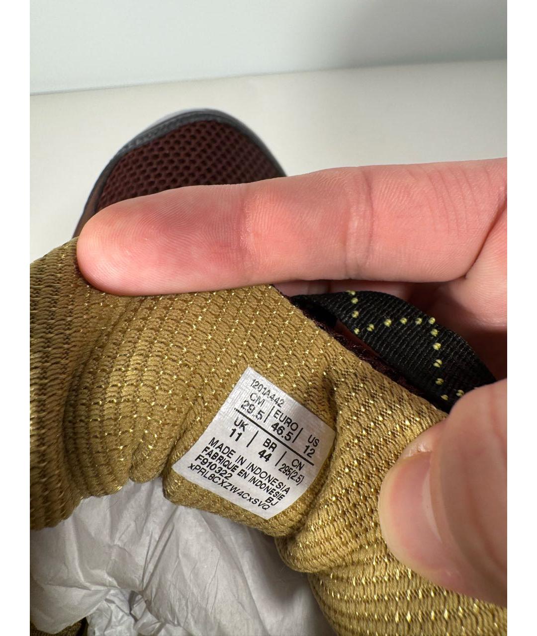 ASICS Бордовые текстильные низкие кроссовки / кеды, фото 7