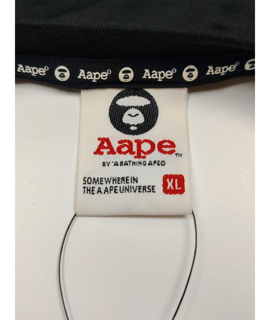A BATHING APE Черная хлопковая футболка, фото 3