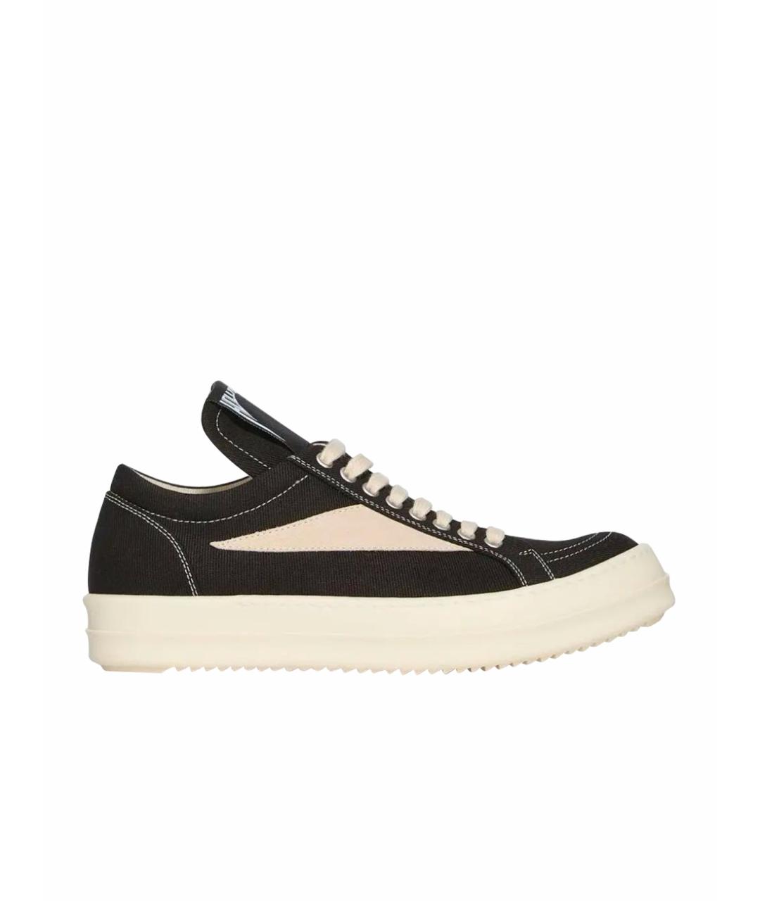 RICK OWENS DRKSHDW Черные низкие кроссовки / кеды, фото 1