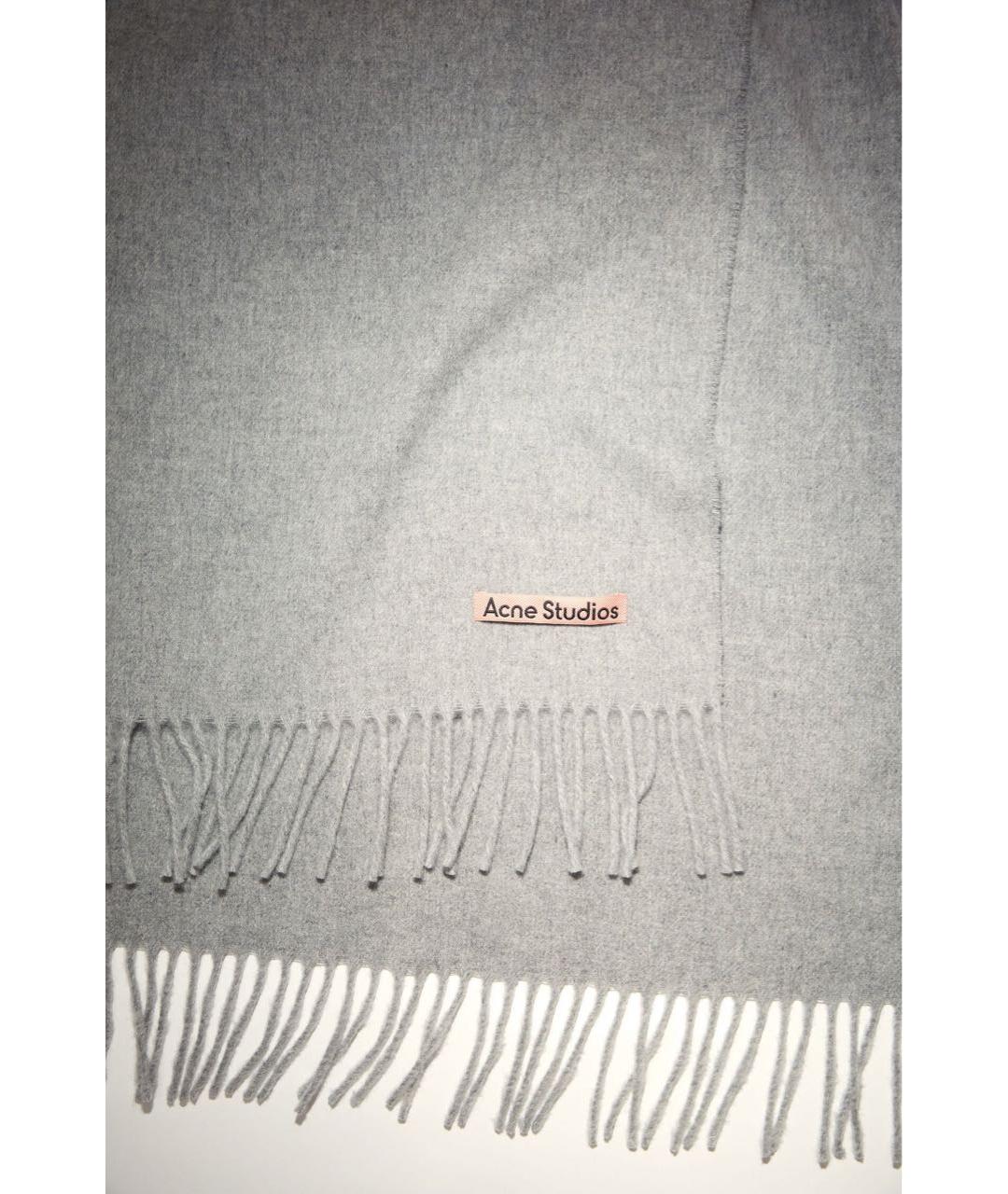 ACNE STUDIOS Серый шарф, фото 3