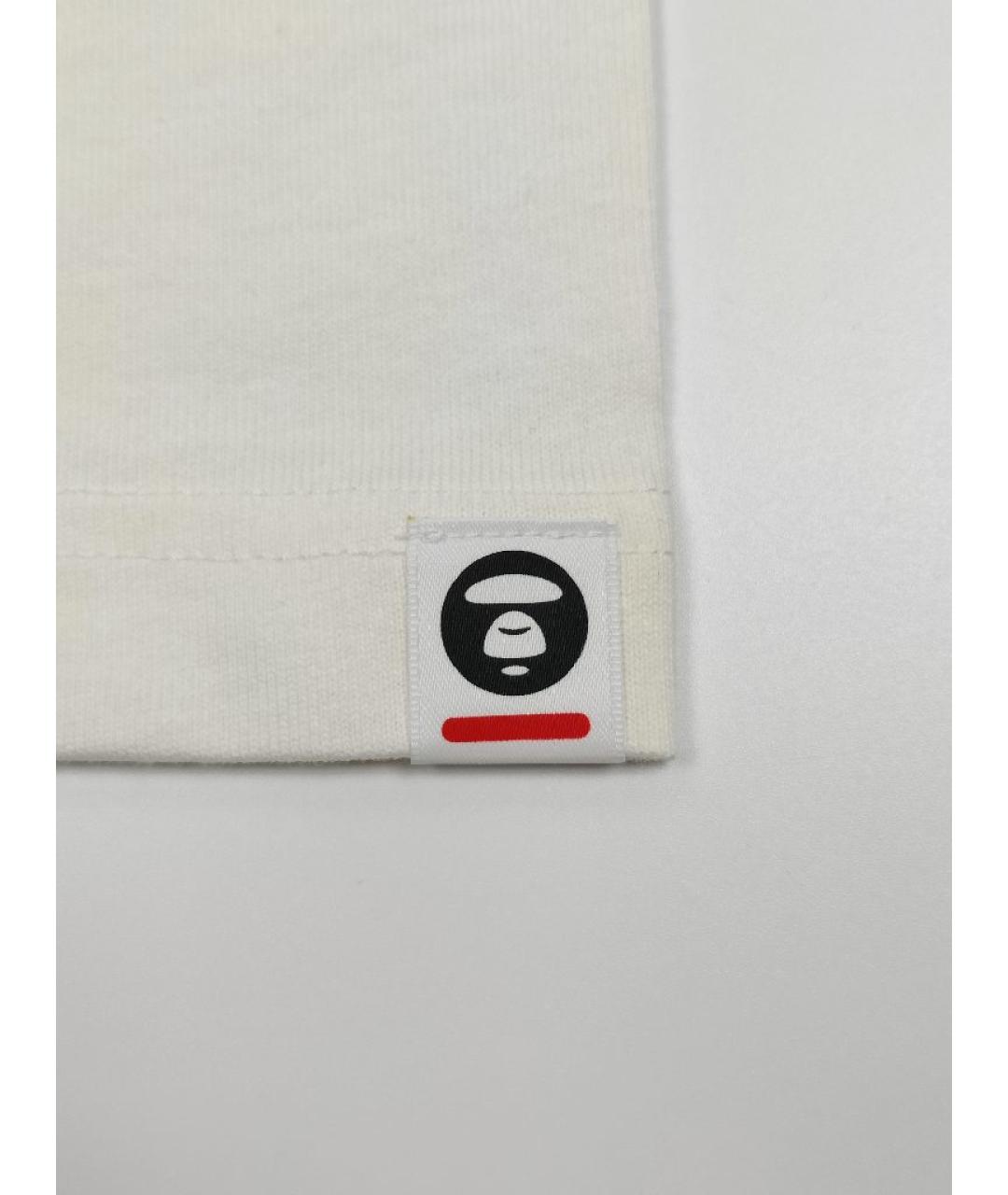 A BATHING APE Белая хлопковая футболка, фото 6