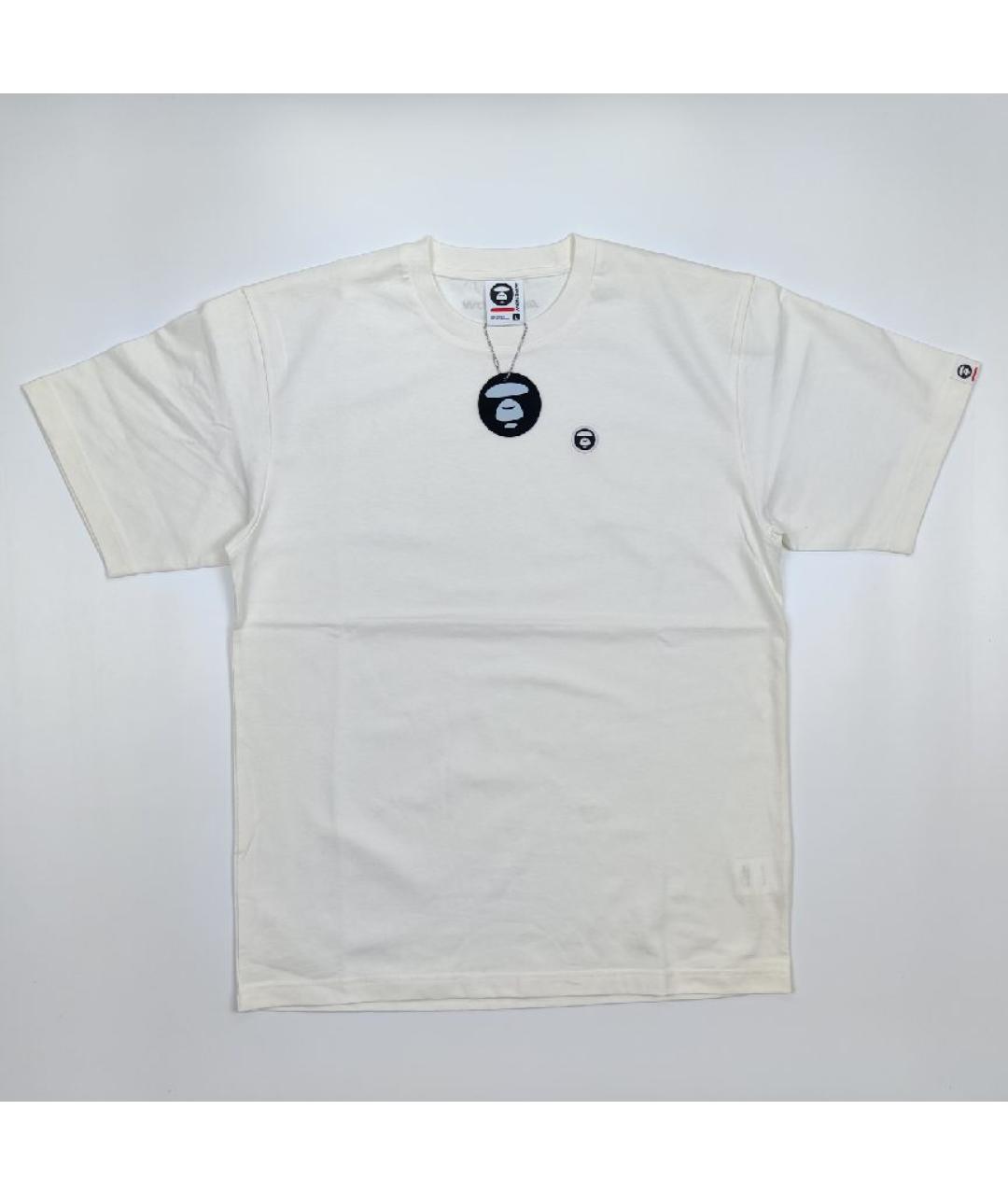 A BATHING APE Белая хлопковая футболка, фото 7