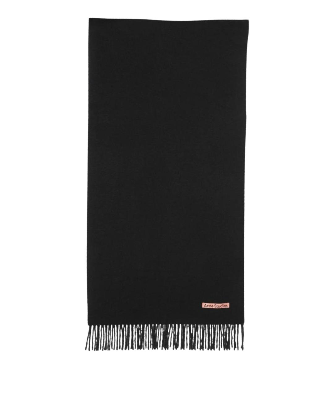 ACNE STUDIOS Черный кашемировый шарф, фото 1