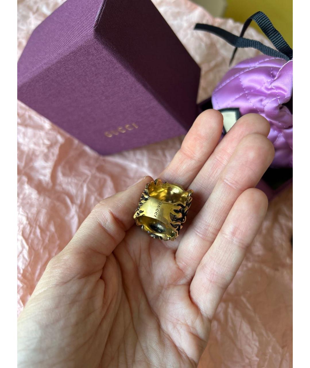 GUCCI Золотое латунное кольцо, фото 3