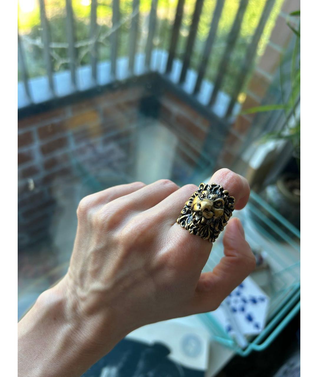 GUCCI Золотое латунное кольцо, фото 5