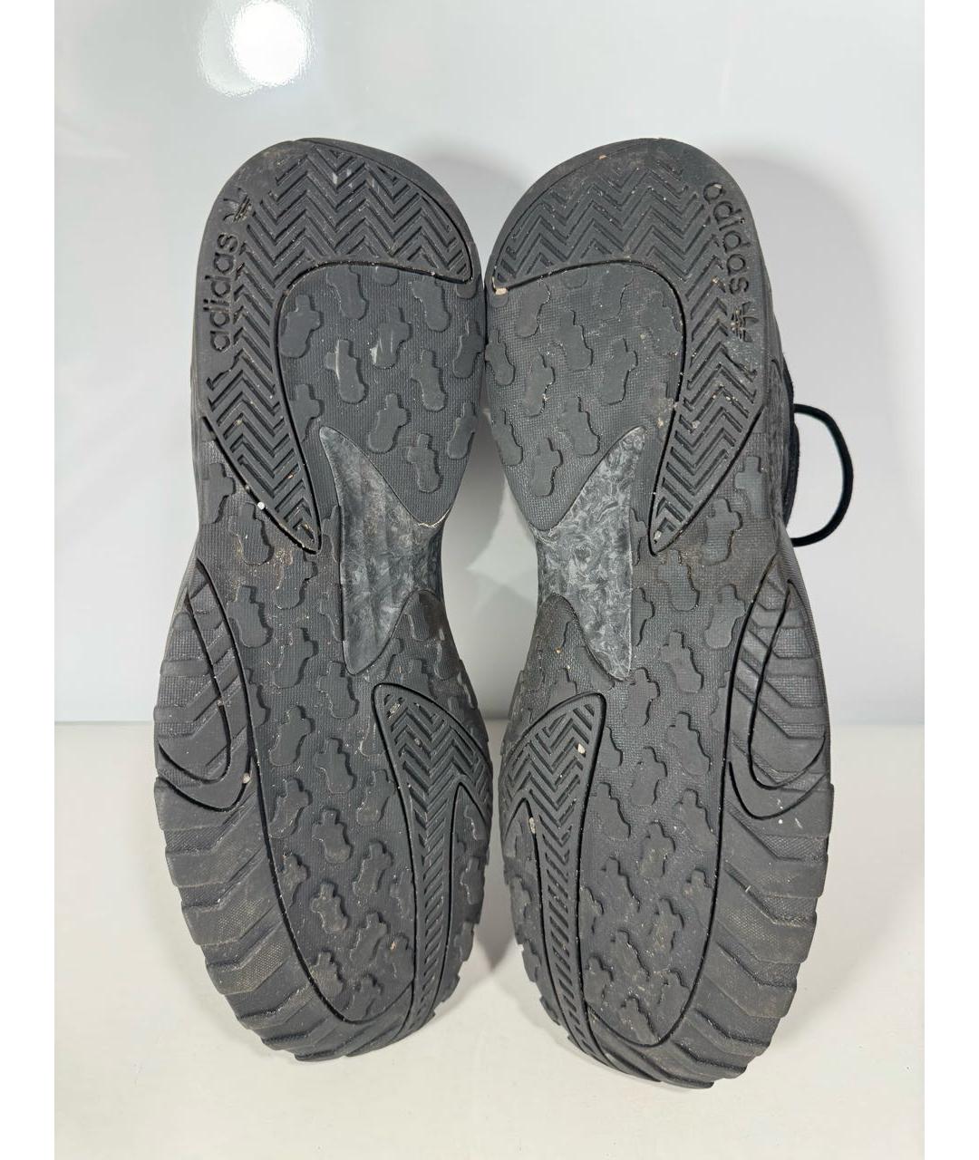 ADIDAS Черные кожаные высокие кроссовки / кеды, фото 5