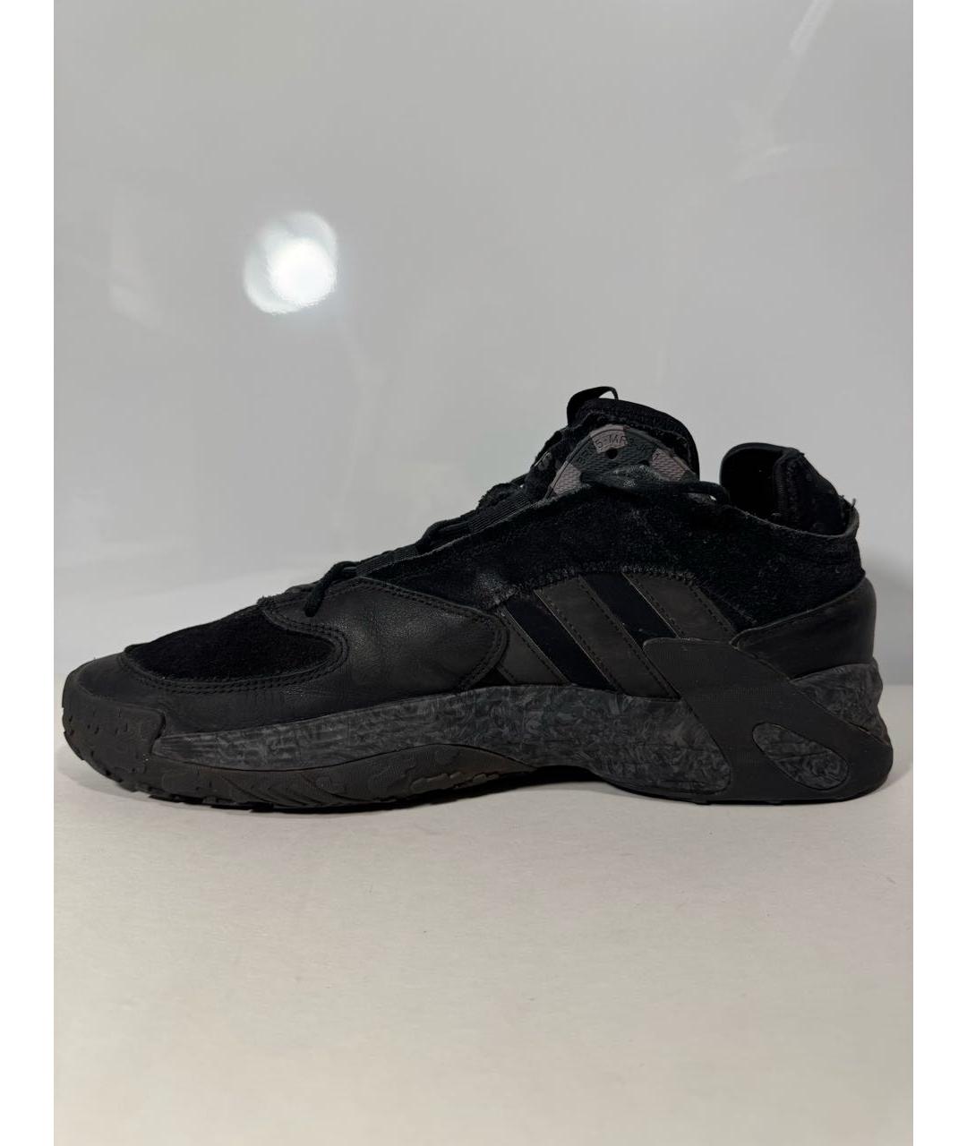 ADIDAS Черные кожаные высокие кроссовки / кеды, фото 7