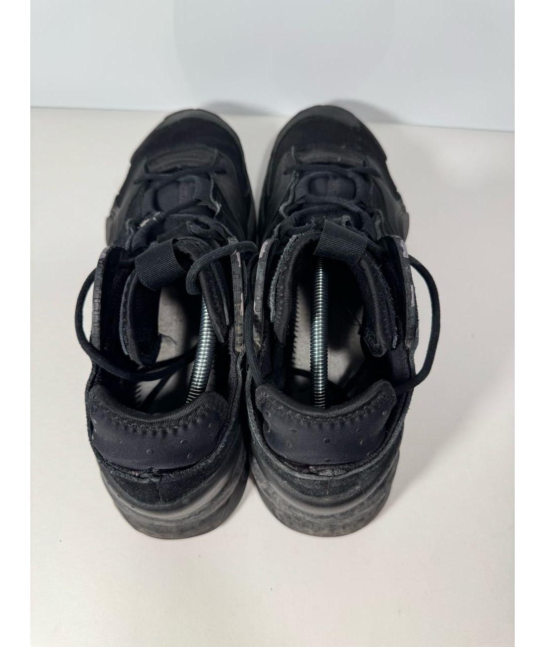 ADIDAS Черные кожаные высокие кроссовки / кеды, фото 3