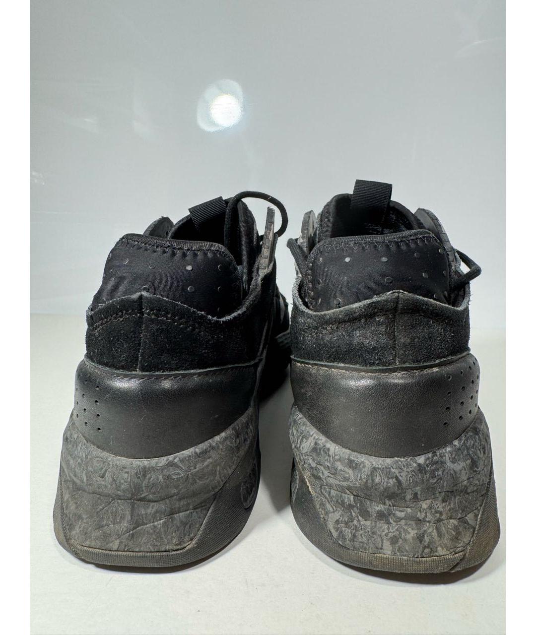 ADIDAS Черные кожаные высокие кроссовки / кеды, фото 4