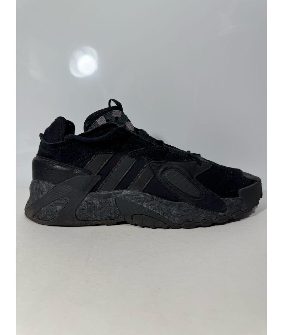ADIDAS Черные кожаные высокие кроссовки / кеды, фото 9