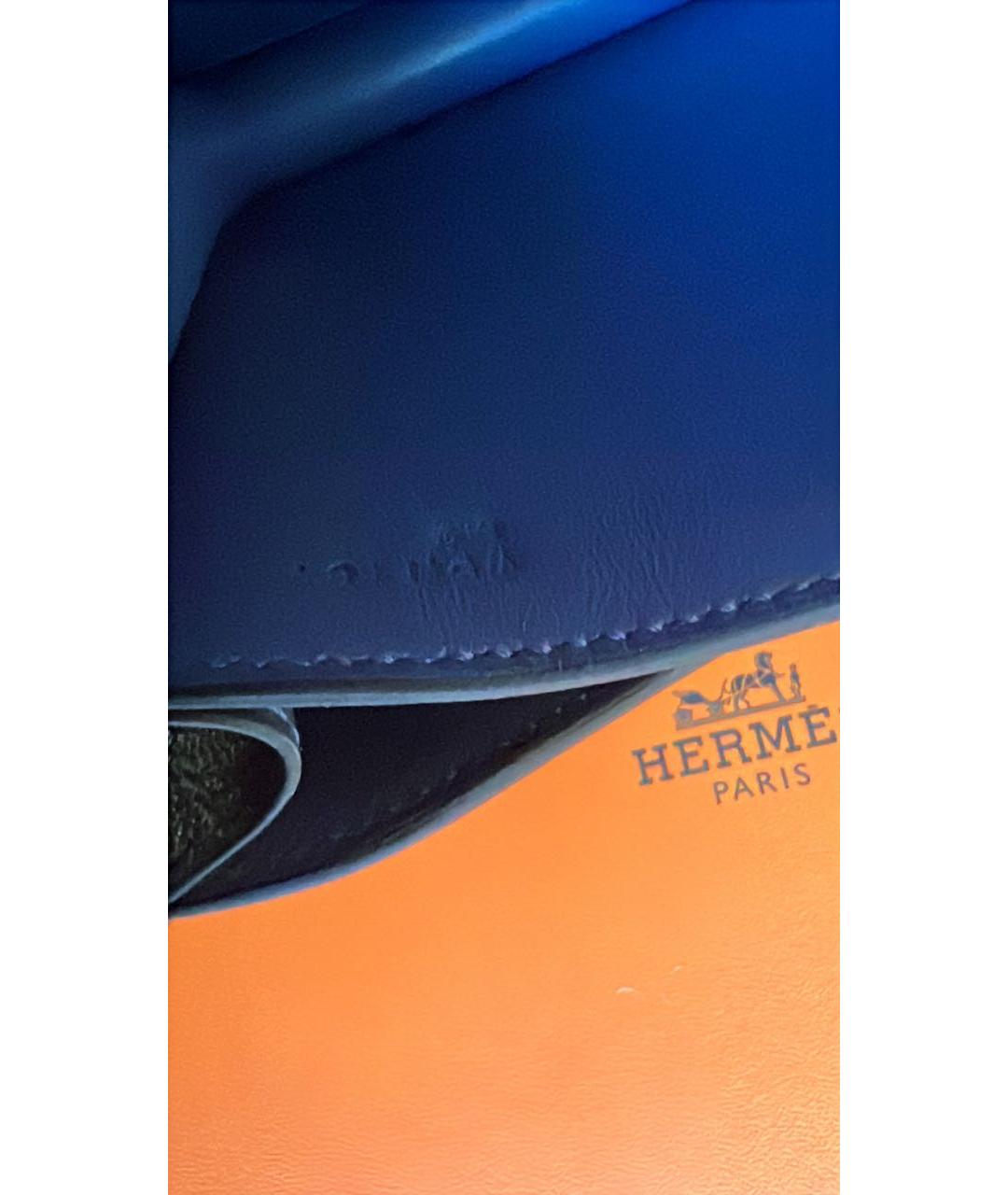 HERMES Серая кожаная сумка через плечо, фото 6