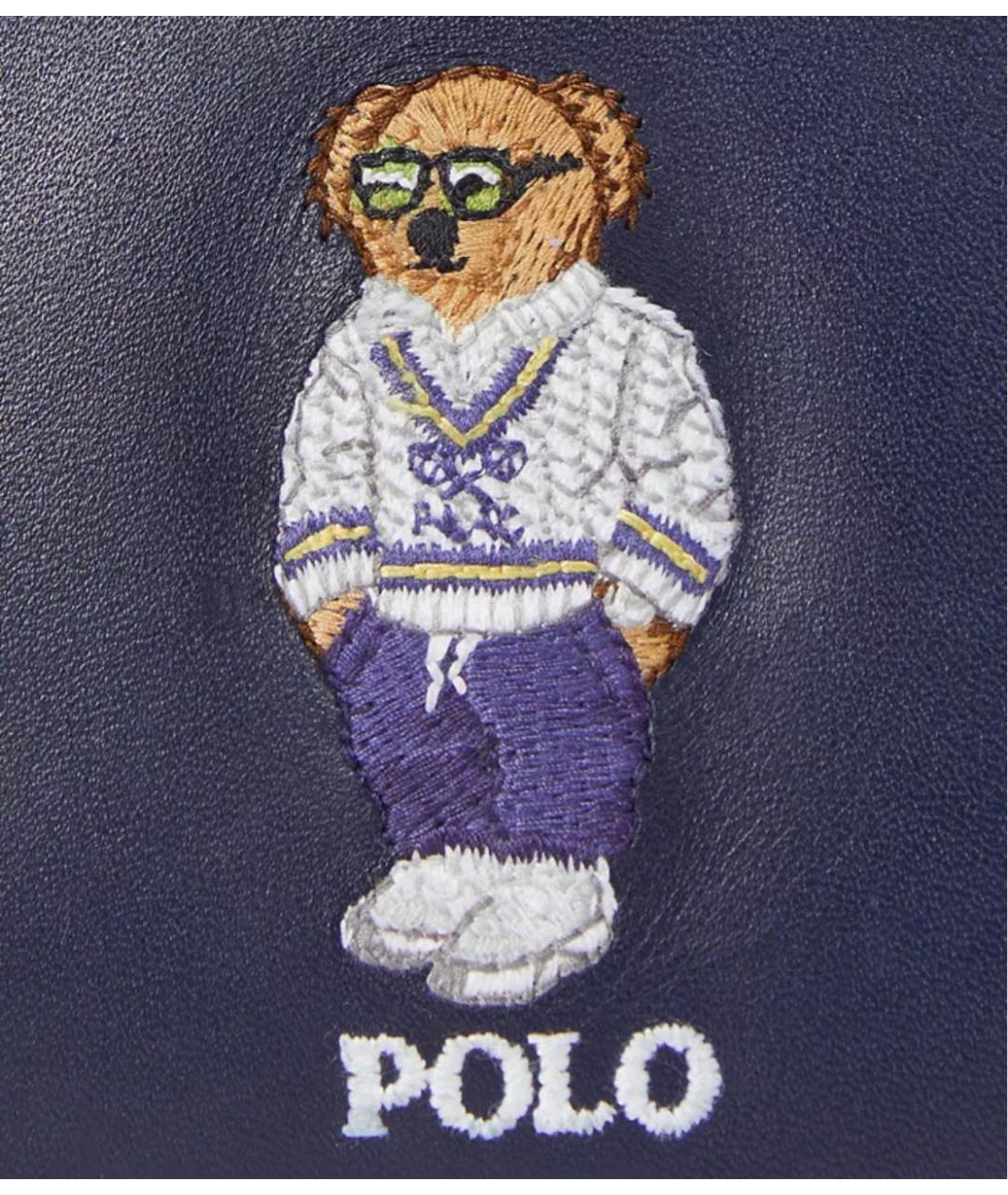 POLO RALPH LAUREN Темно-синий кожаный кардхолдер, фото 3