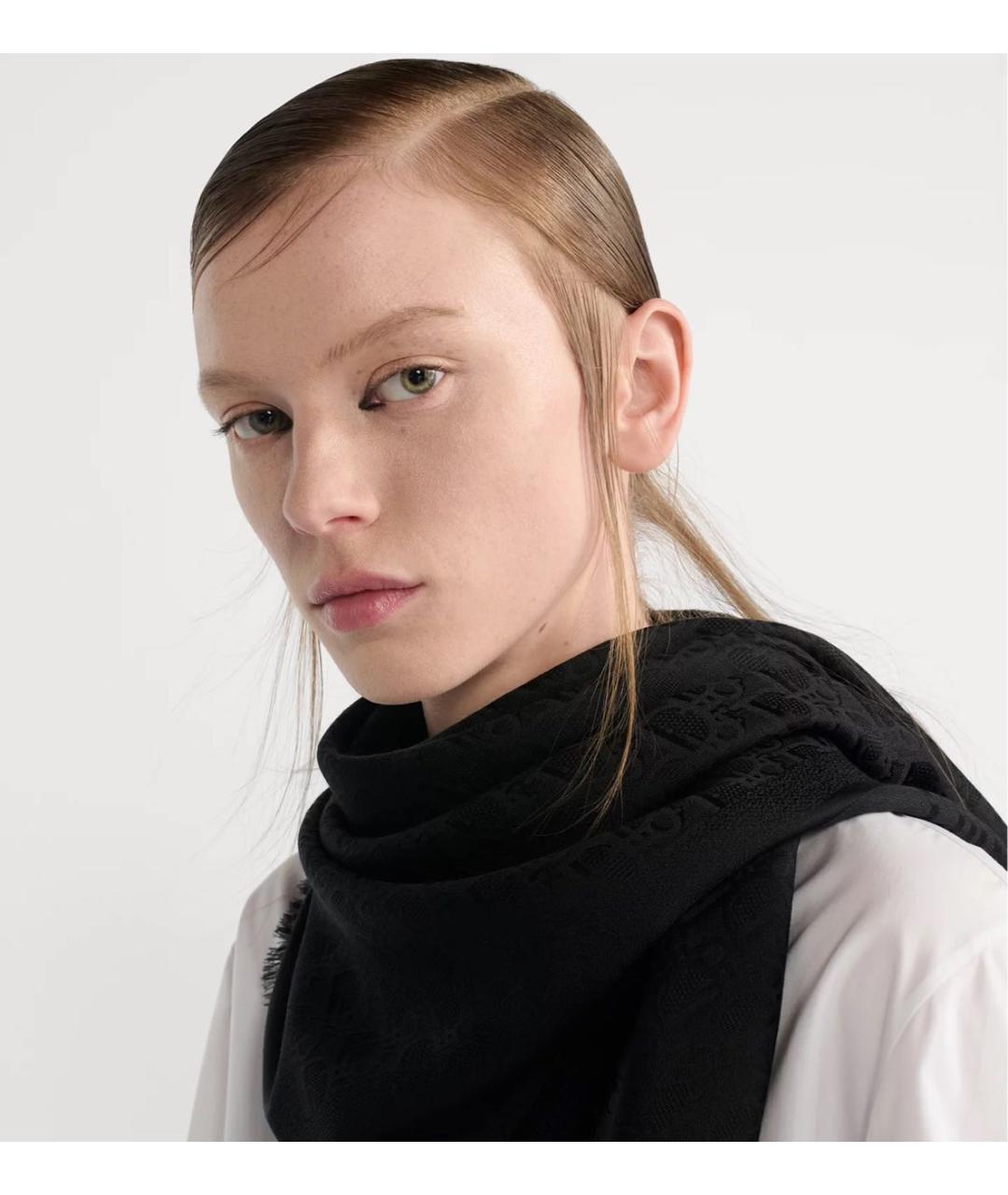 CHRISTIAN DIOR Черный платок, фото 2