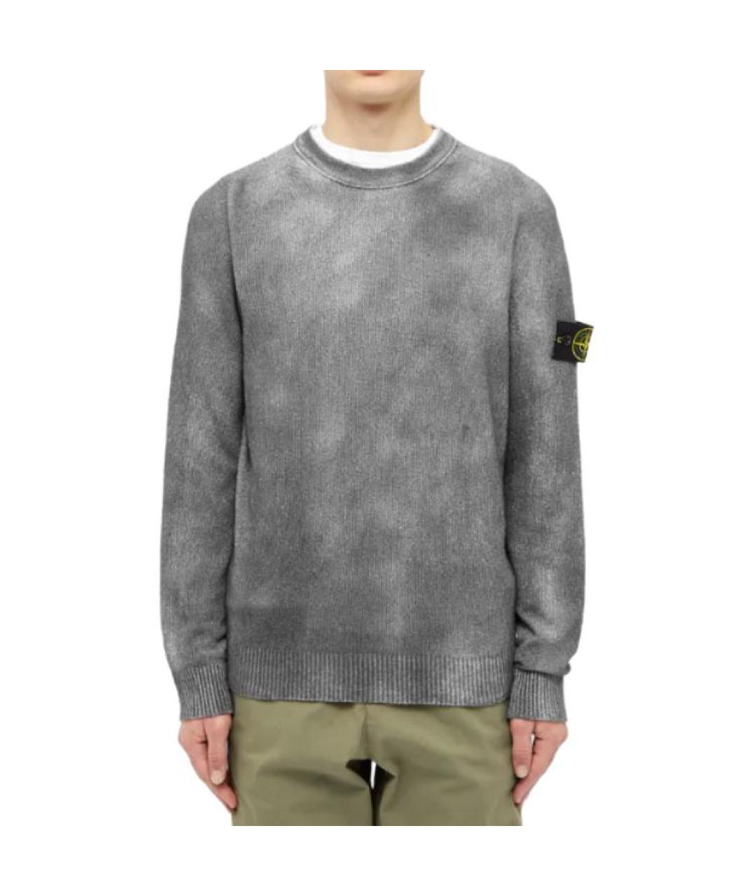STONE ISLAND Серый джемпер / свитер, фото 4