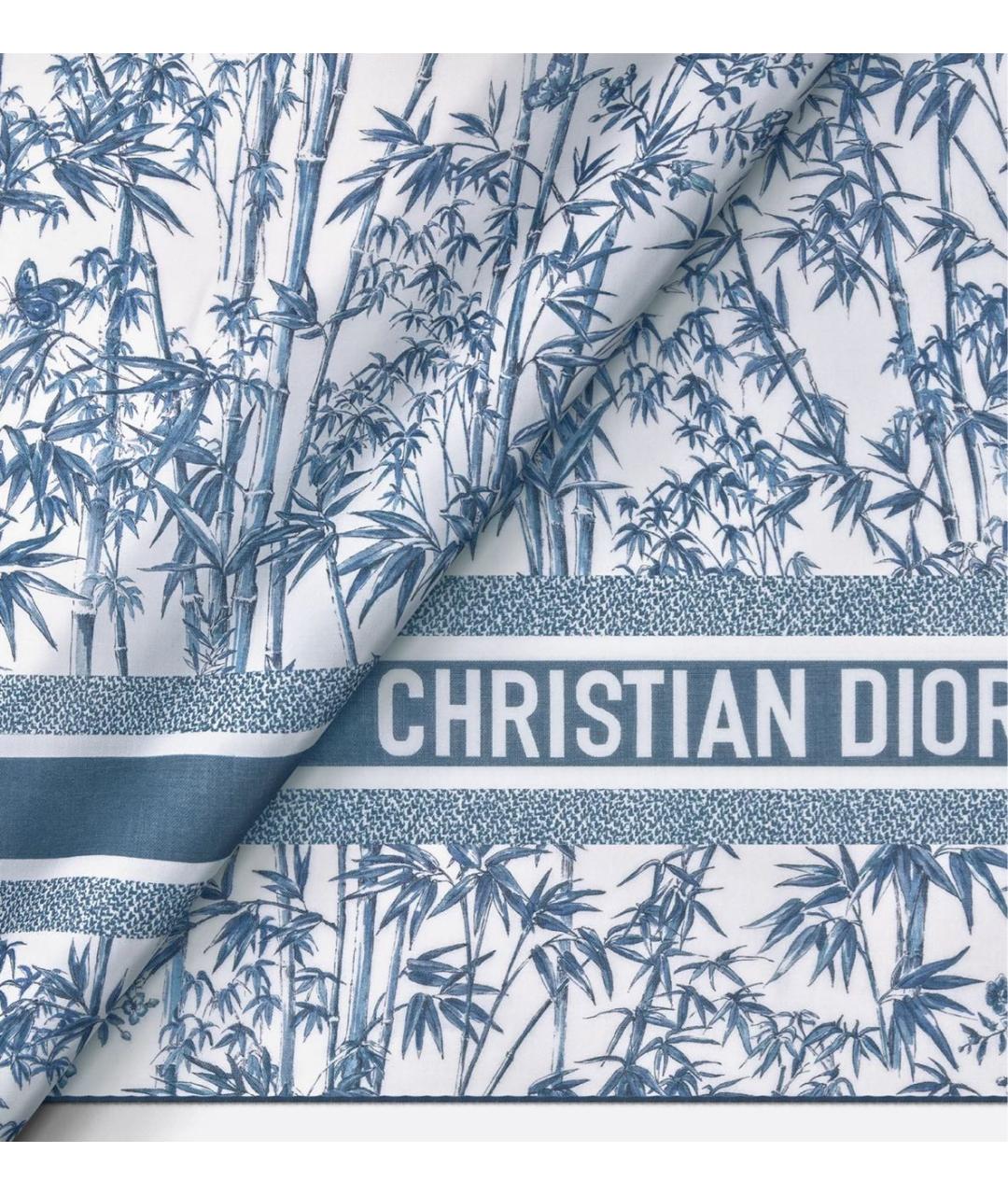 CHRISTIAN DIOR Темно-синий кашемировый шарф, фото 2