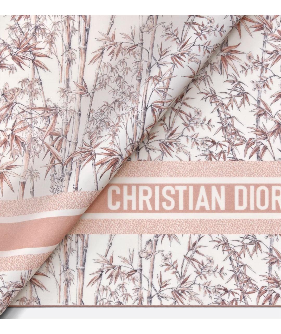CHRISTIAN DIOR Бежевый кашемировый платок, фото 2
