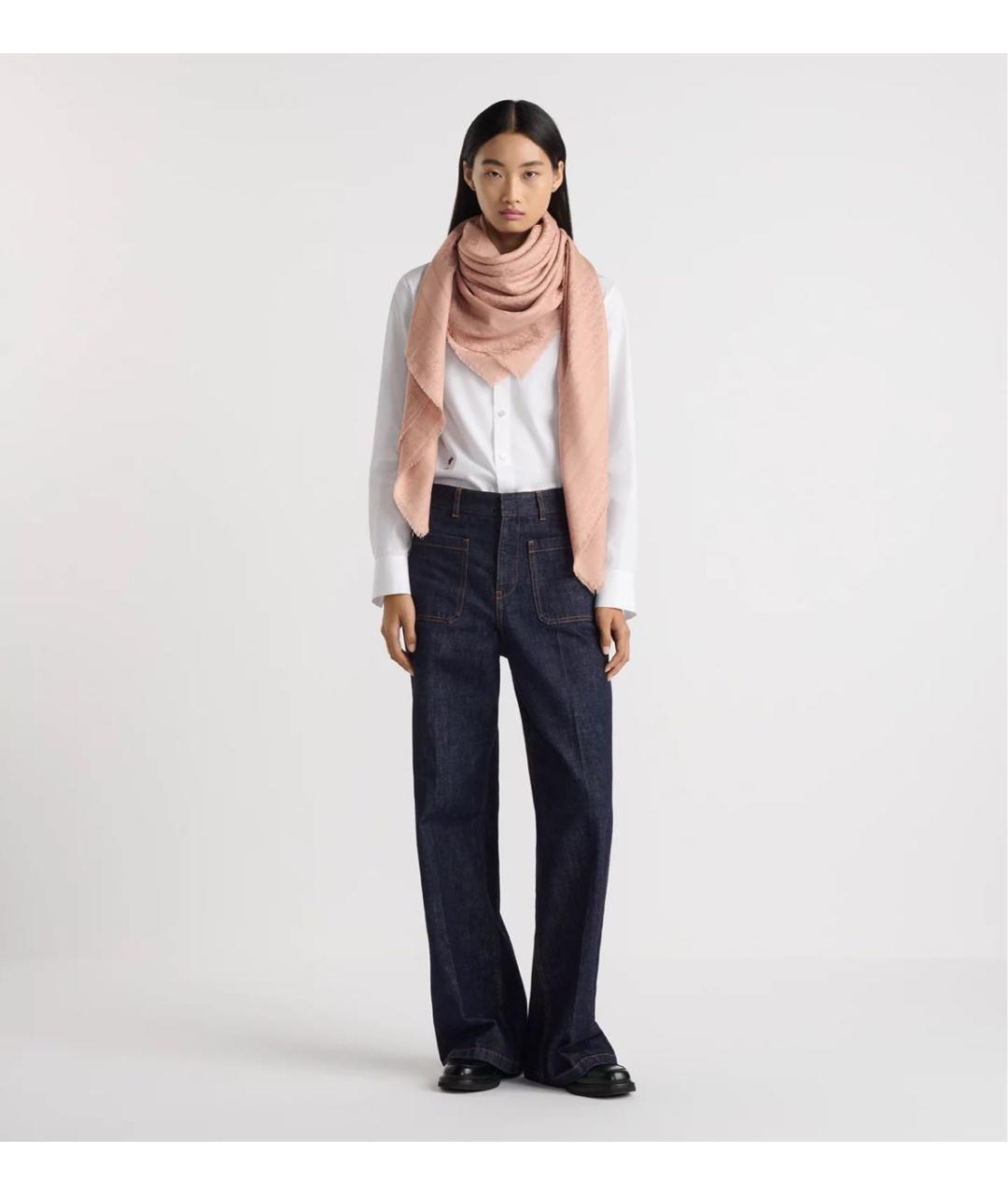 CHRISTIAN DIOR Коралловый платок, фото 2