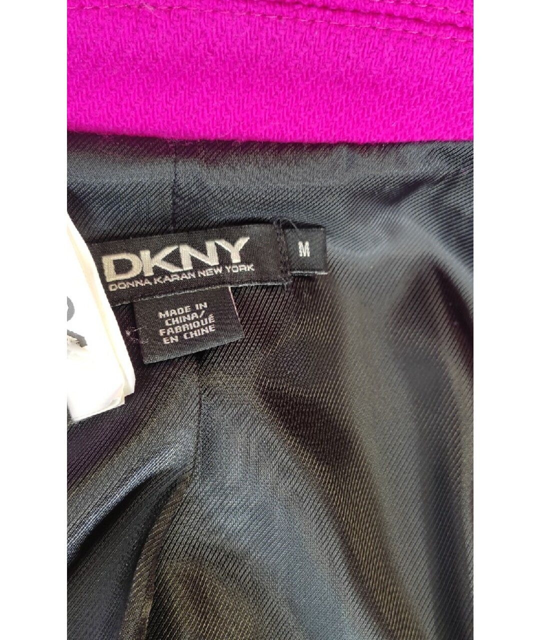 DKNY Фуксия шерстяное пальто, фото 4