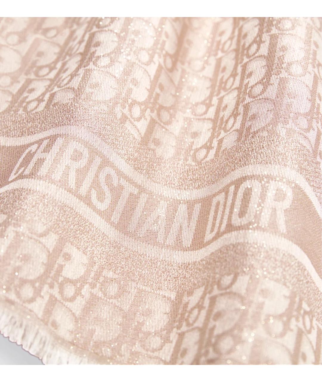 CHRISTIAN DIOR Бежевый платок, фото 3
