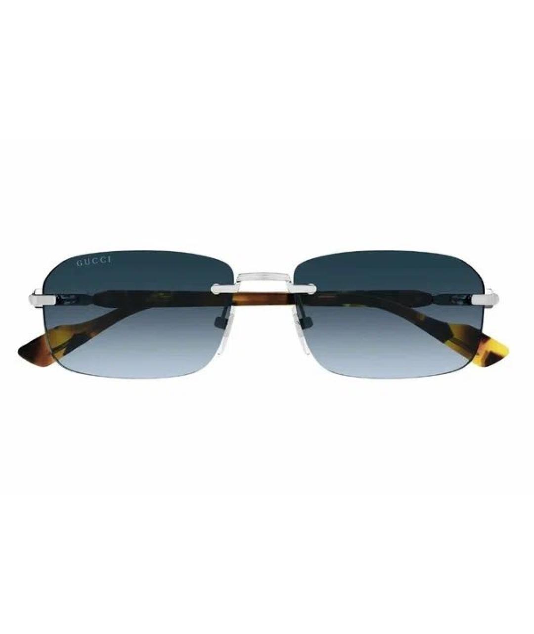 GUCCI Темно-синие металлические солнцезащитные очки, фото 2