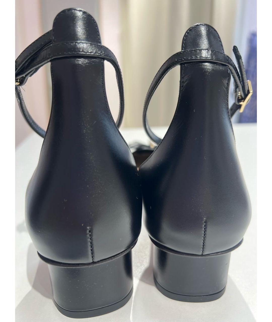 CHRISTIAN DIOR Черные кожаные туфли, фото 3