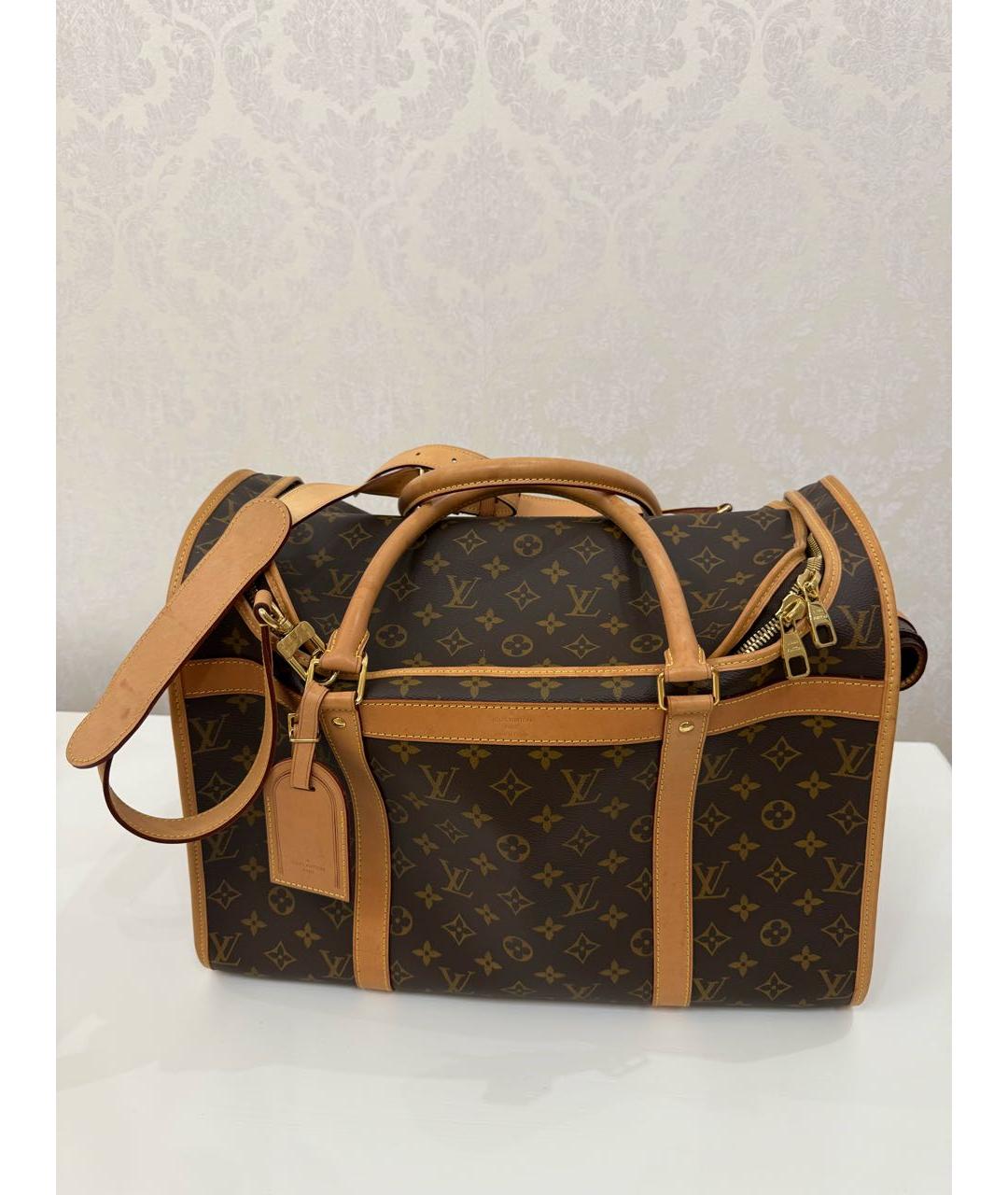 LOUIS VUITTON Коричневая кожаная дорожная/спортивная сумка, фото 2