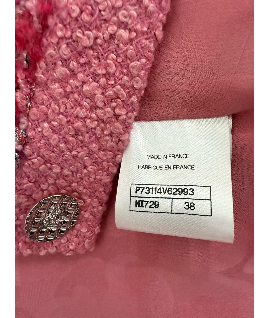 CHANEL Коралловый шерстяной жакет/пиджак, фото 3