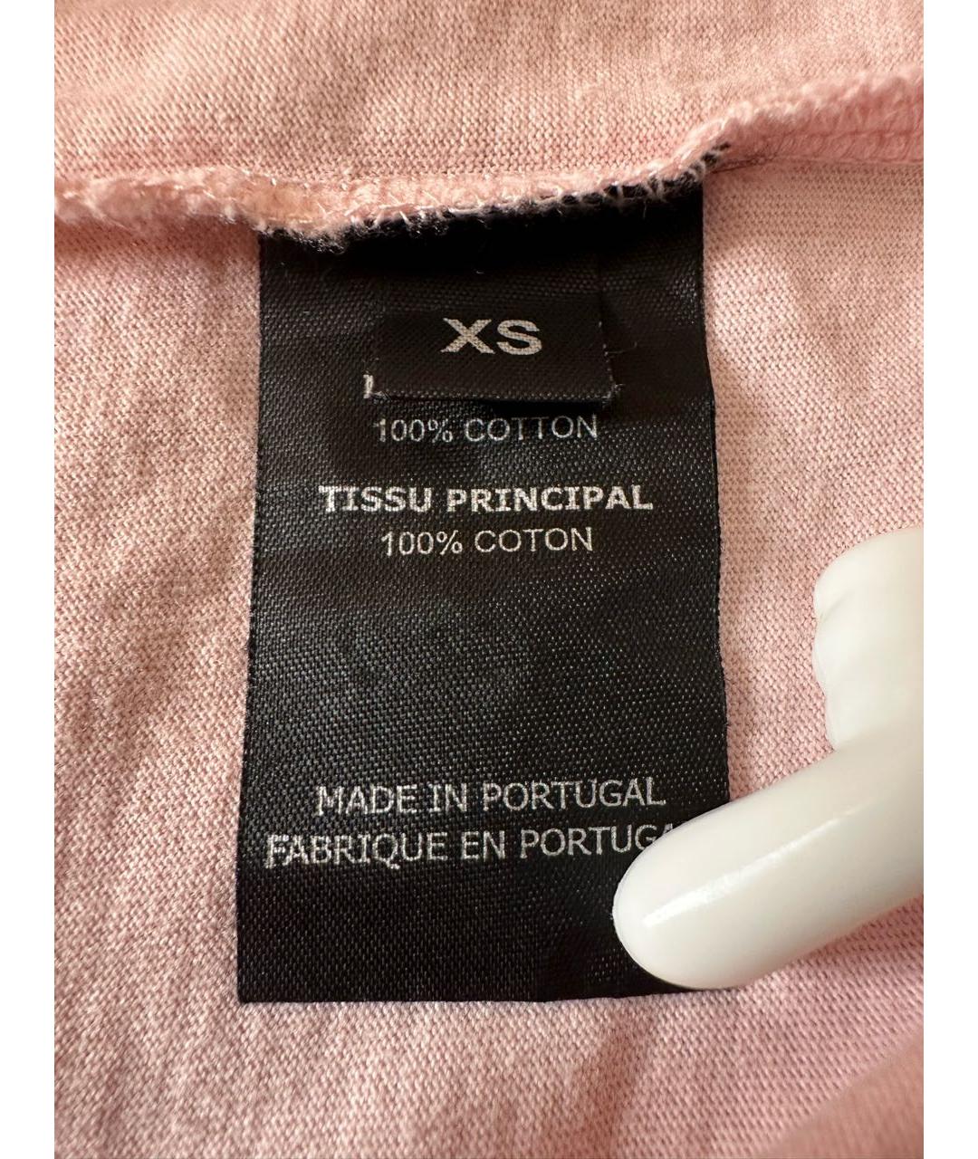 VETEMENTS Розовая хлопковая футболка, фото 6