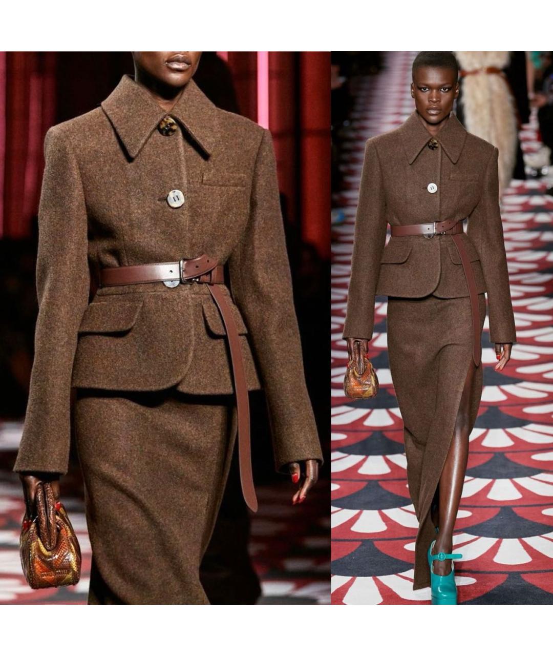 MIU MIU Коричневый шерстяной жилет, фото 4