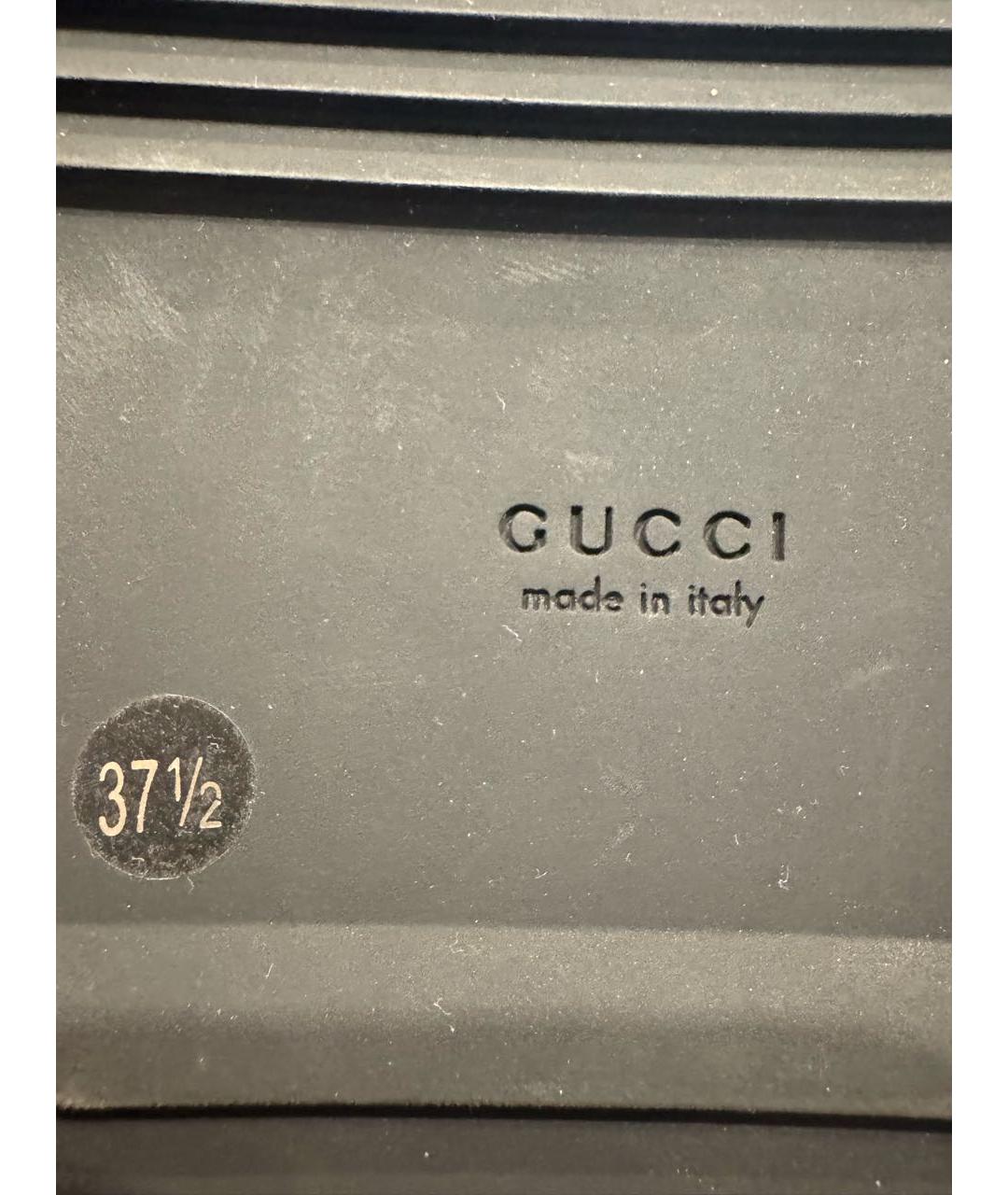 GUCCI Черные кожаные сандалии, фото 6