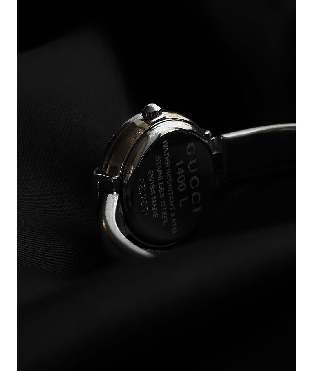 GUCCI Серебряные металлические часы, фото 4