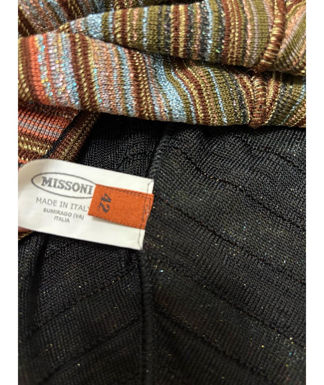 MISSONI Золотое вискозное вечернее платье, фото 4