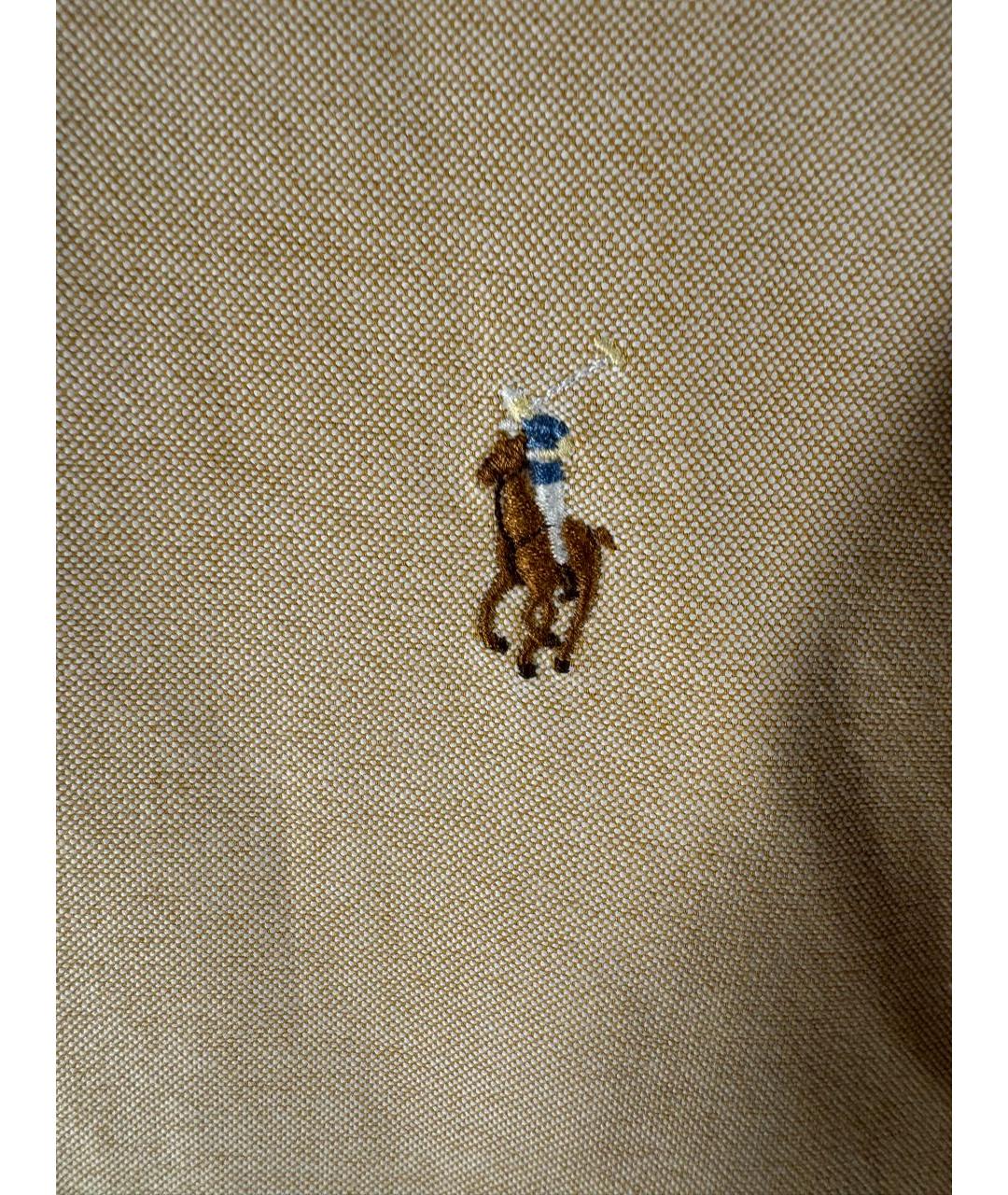 POLO RALPH LAUREN Золотая хлопковая классическая рубашка, фото 4