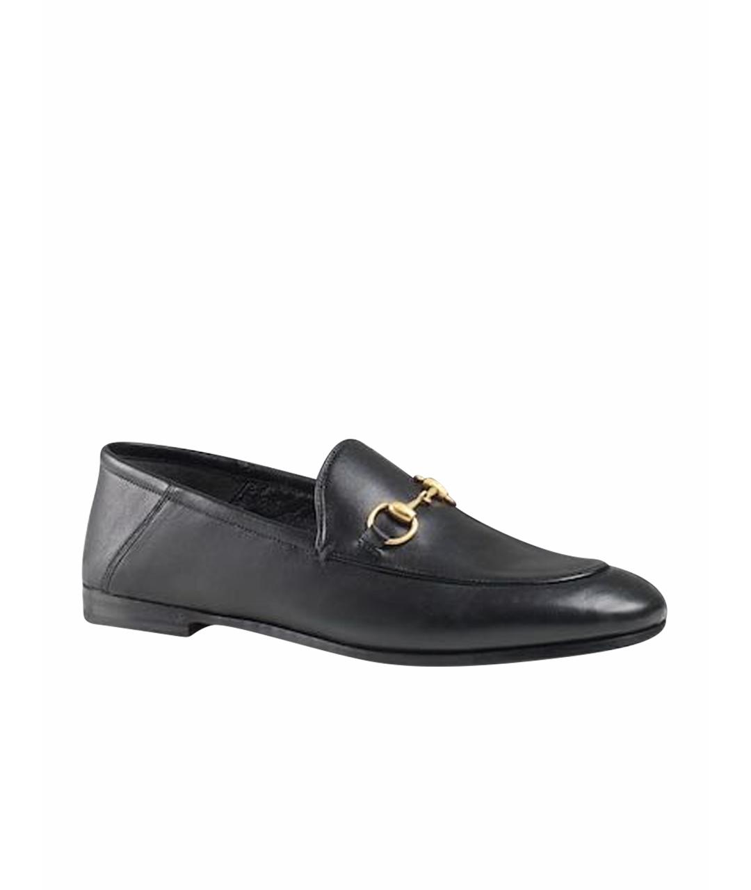 GUCCI Черные кожаные лоферы, фото 9