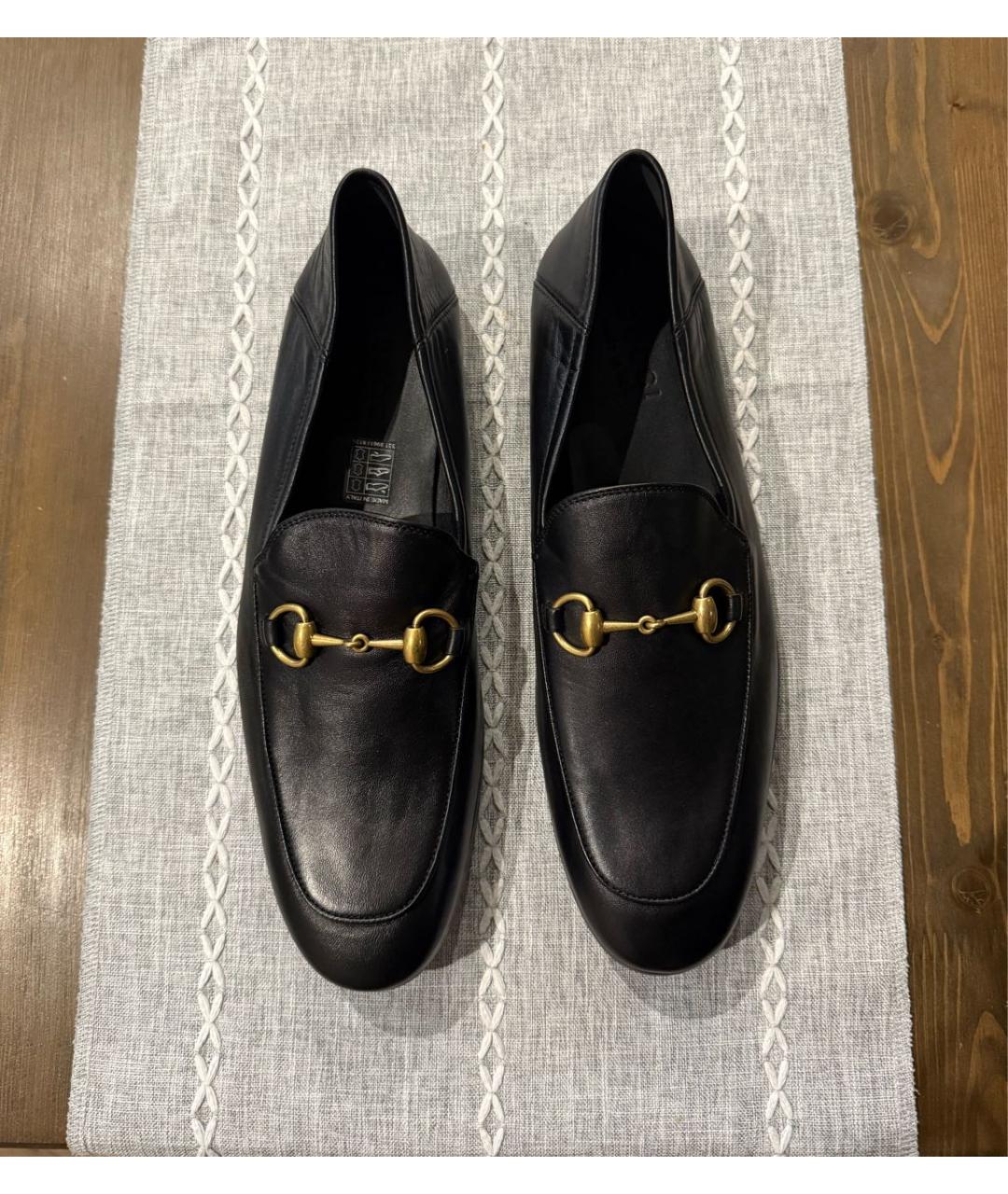 GUCCI Черные кожаные лоферы, фото 3