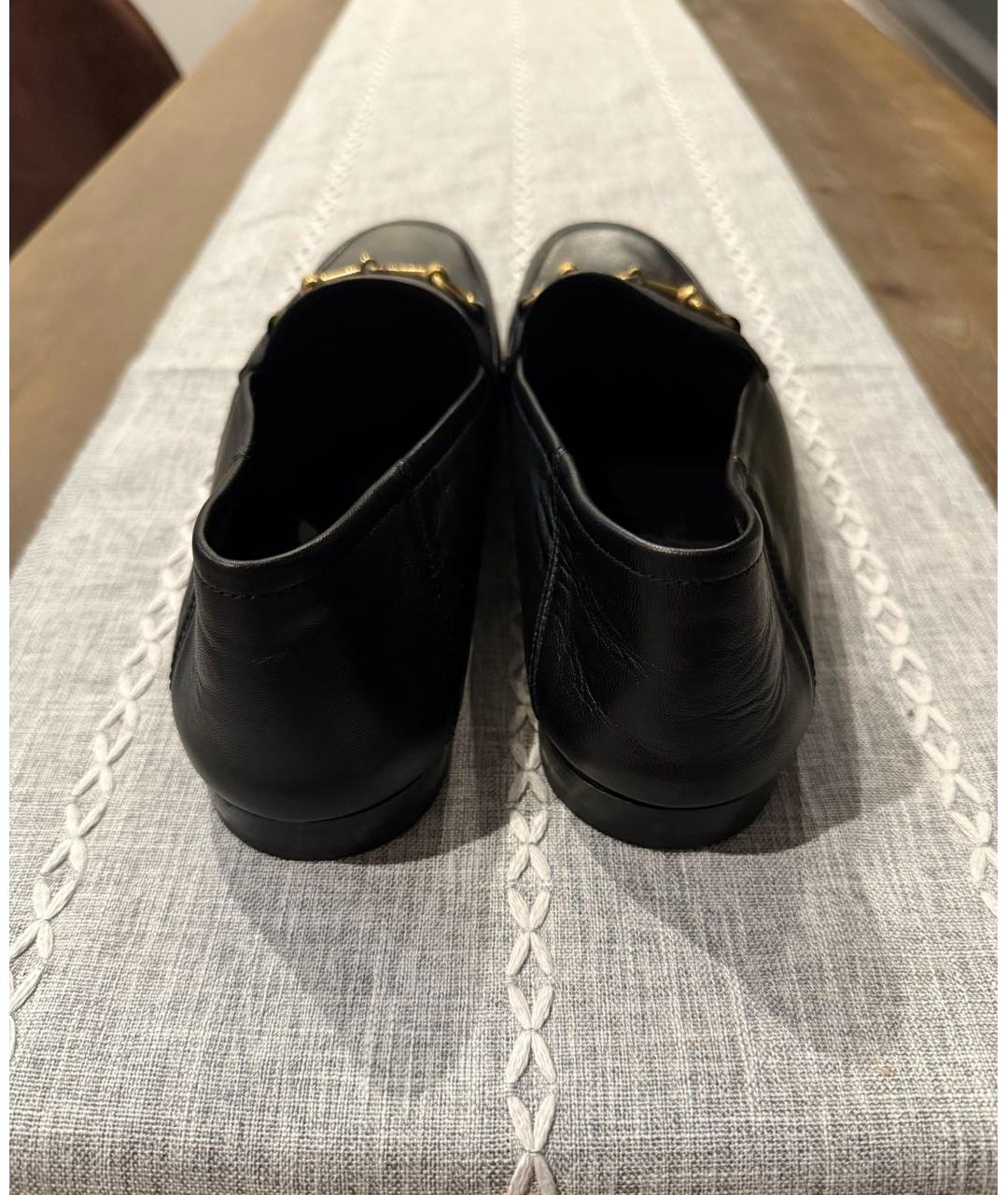 GUCCI Черные кожаные лоферы, фото 4