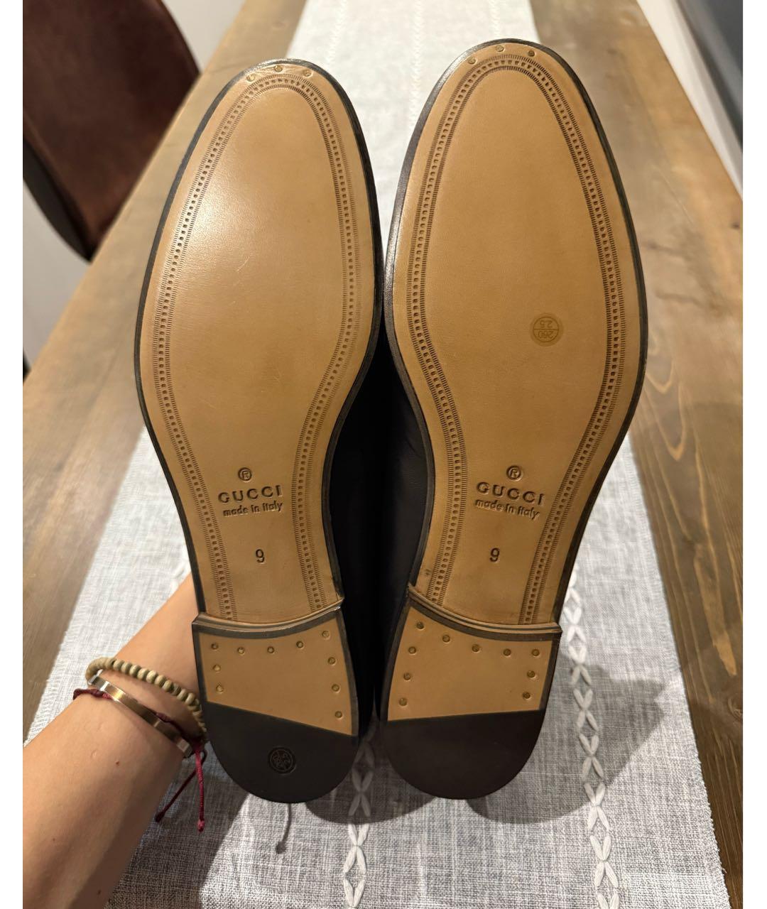GUCCI Черные кожаные лоферы, фото 6