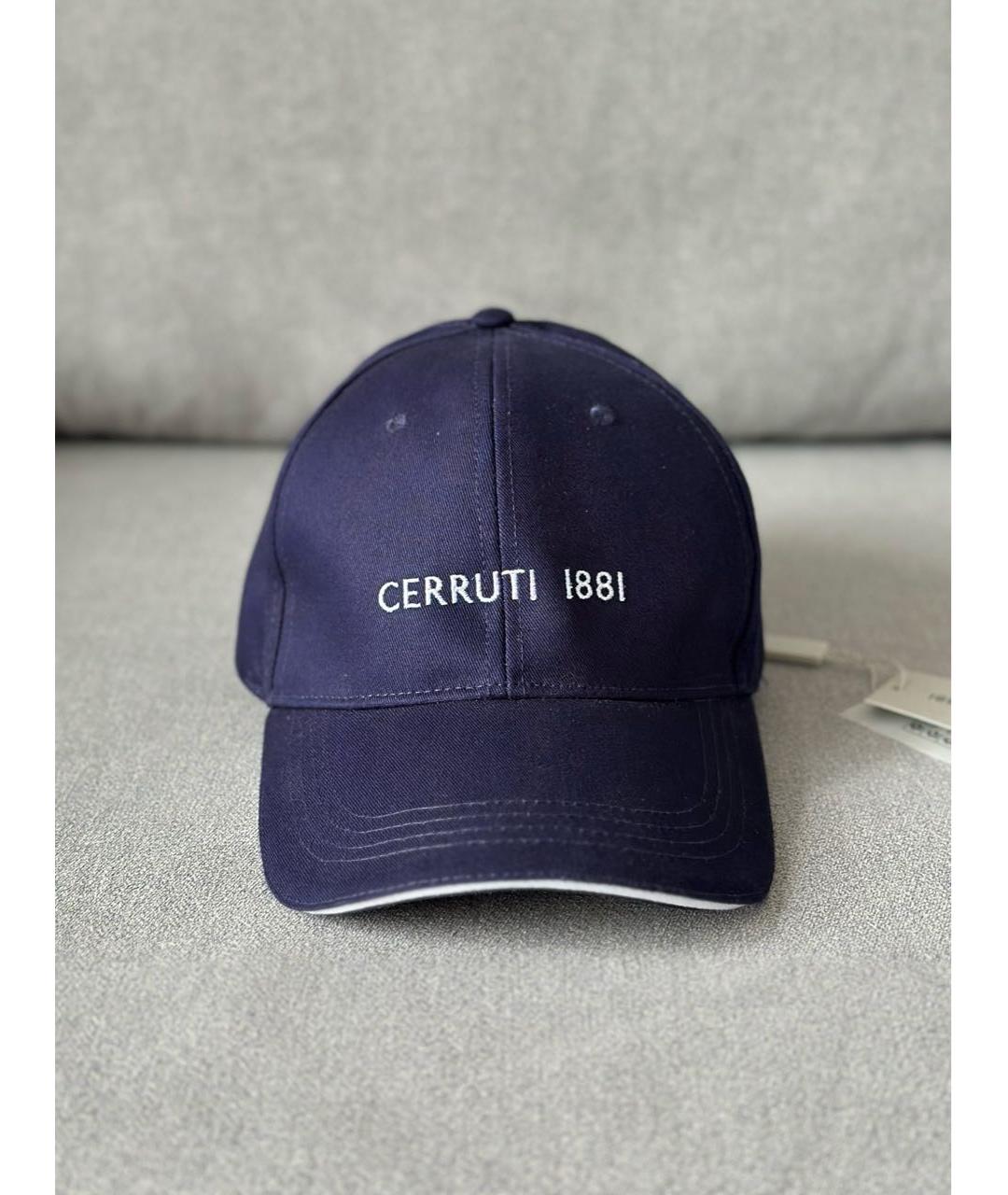 CERRUTI 1881 Темно-синяя хлопковая кепка/бейсболка, фото 2