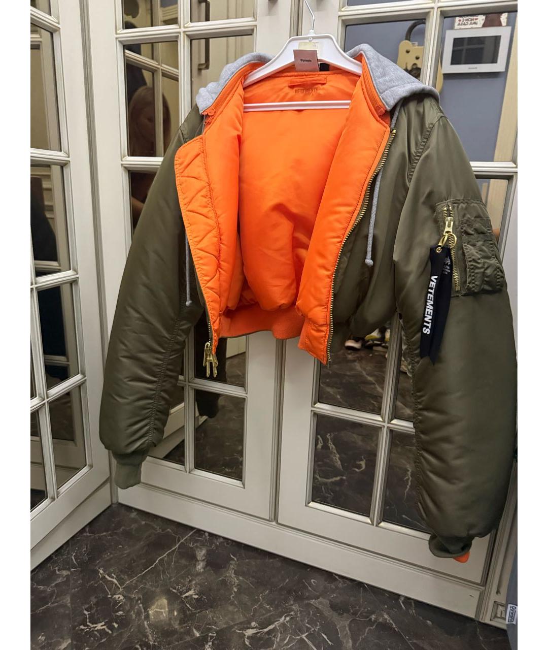 VETEMENTS Хаки полиэстеровая куртка, фото 8