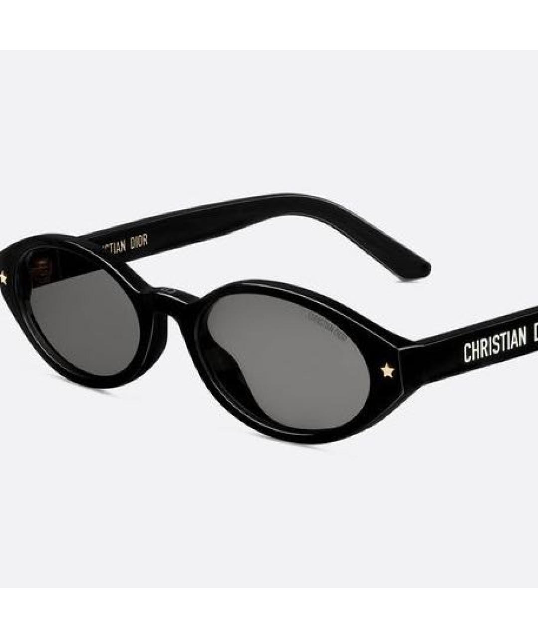 CHRISTIAN DIOR Черные пластиковые солнцезащитные очки, фото 2