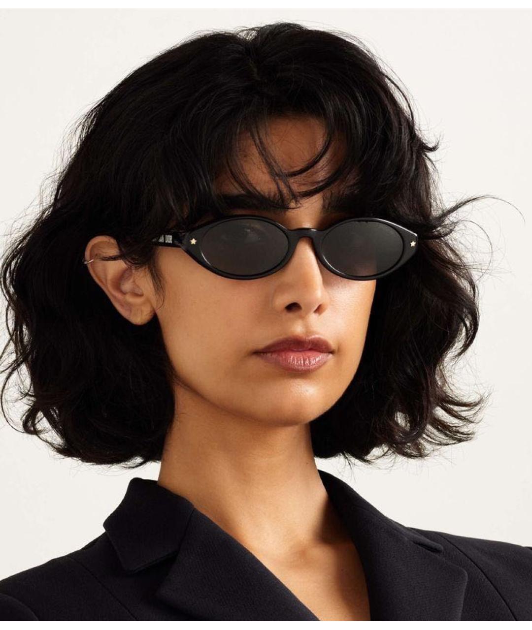 CHRISTIAN DIOR Черные пластиковые солнцезащитные очки, фото 3